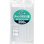 ジャパックス チャック付きポリ袋 透明 200枚 0.04×100×140mm EG-4