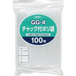 ジャパックス チャック付きポリ袋 透明 100枚 0.04×140×200mm GG-4