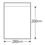 ジャパックス チャック付きポリ袋 透明 100枚 0.04×200×280mm IG-4