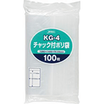 ジャパックス チャック付きポリ袋 透明 100枚 0.04×280×400mm KG-4