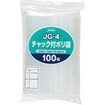 ジャパックス チャック付きポリ袋 透明 100枚 0.04×240×340mm JG-4